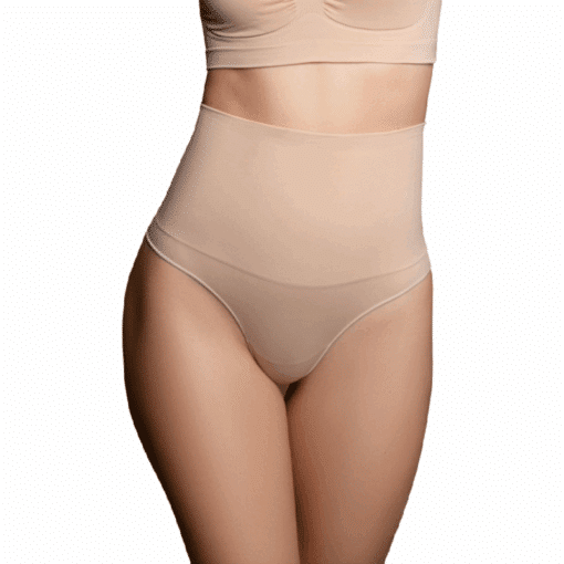 BYE-BRA - FAJA SIN COSTURAS ESTILO TANGA BEIGE TALLA XL - Imagen 2