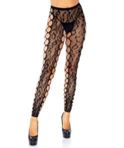 LEG AVENUE - FOOTLESS CROTHLESS TIGHTS ONE SIZE