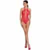 PASSION - WOMAN BS088 BODYSTOCKING ROJO TALLA ÚNICA