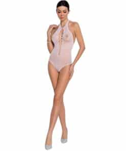 PASSION - WOMAN BS088 BODYSTOCKING BLANCO TALLA ÚNICA