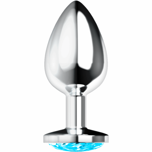 OHMAMA - PLUG ANAL CON CRISTAL AZUL L - Imagen 2