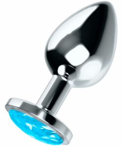 OHMAMA - PLUG ANAL CON CRISTAL AZUL L