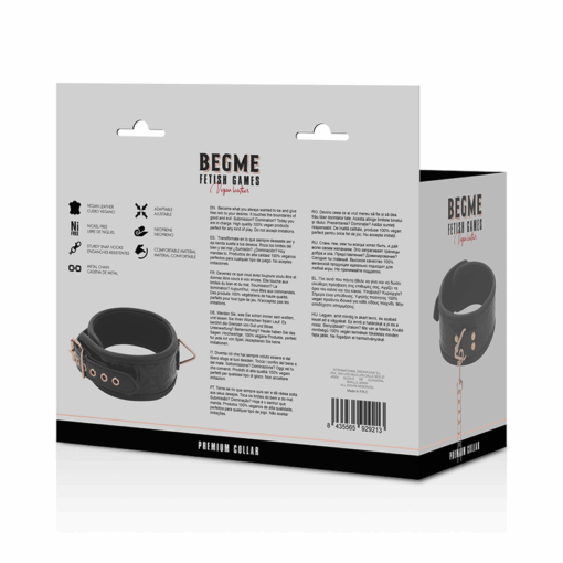 BEGME - BLACK EDITION COLLAR CUERO VEGANO CON FORRO DE NEOPRENO - Imagen 8