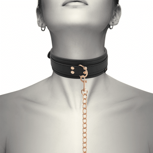 COQUETTE CHIC DESIRE - FANTASY COLLAR CUERO VEGANO CON CORREA Y FORRO DE NEOPRENO - Imagen 3