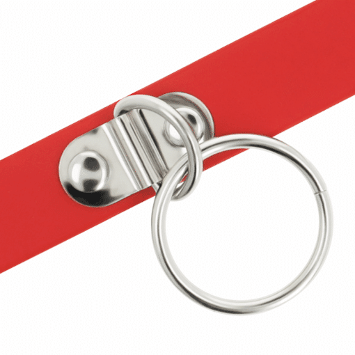 COQUETTE CHIC DESIRE - COLLAR CUERO VEGANO ROJO ACCESORIO WOMAN FETISH - Imagen 5