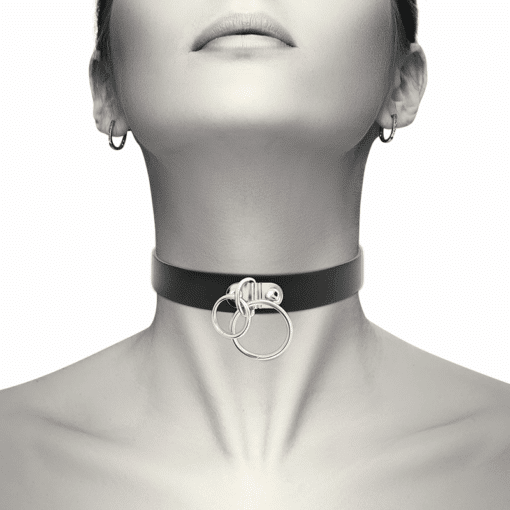 COQUETTE CHIC DESIRE - CHOKER CUERO VEGANO DOBLE ANILLA - Imagen 2