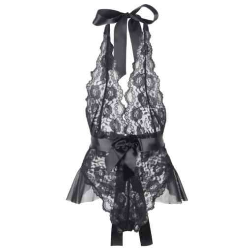 QUEEN LINGERIE - TEDDY ESCOTADO DE ENCAJES L/XL - Imagen 5