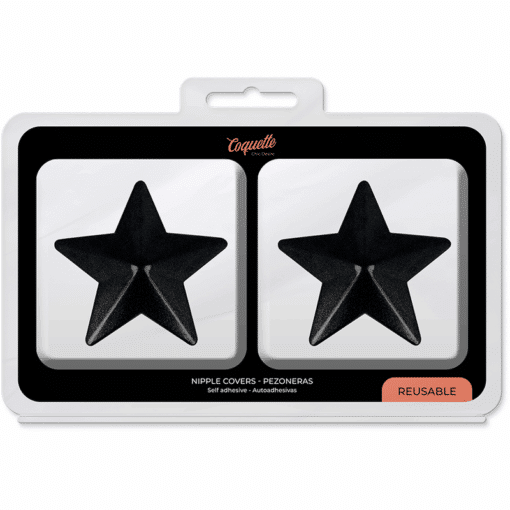 COQUETTE CHIC DESIRE - CUBRE PEZONES METAL ESTRELLAS NEGRAS - Imagen 5
