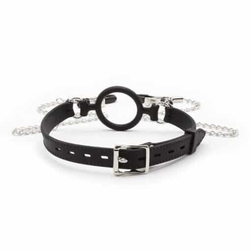 OHMAMA FETISH - MORDAZA DE ANILLA CON CADENAS Y PINZAS PEZONES - Imagen 3