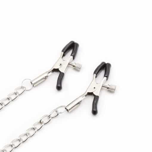 OHMAMA FETISH - MORDAZA DE ANILLA CON CADENAS Y PINZAS PEZONES - Imagen 4