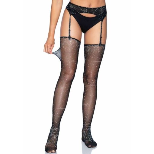 LEG AVENUE - MEDIAS BRILLANTES CON LIGUERO TALLA ÚNICA - Imagen 5