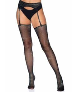 LEG AVENUE - MEDIAS BRILLANTES CON LIGUERO TALLA ÚNICA