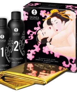 SHUNGA - GEL DE MASAJE ERÓTICO CUERPO A CUERPO ORIENTAL FRESAS Y CAVA