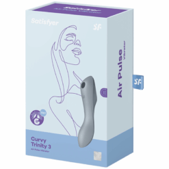 SATISFYER - CURVY TRINITY 3 ESTIMULADOR Y VIBRADOR GRIS - piKanteo | Despierta tu lado más piKante