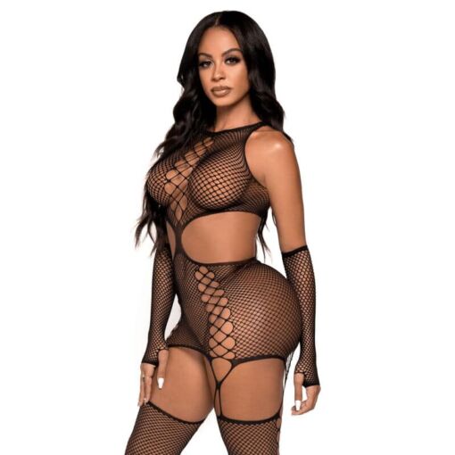 LEG AVENUE - VESTIDO CON LIGUERO Y GUANTES TALLA ÚNICA - Imagen 3