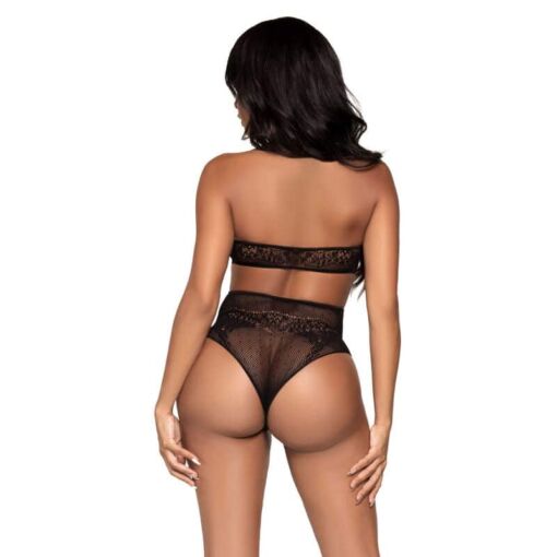 LEG AVENUE - SET DOS PIEZAS TOP CORTO CUELLO HALTER Y TANGA TALLA ÚNICA - Imagen 2