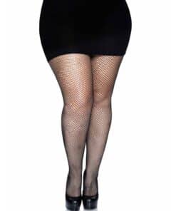LEG AVENUE - MEDIAS EN RED NEGRO TALLA GRANDE