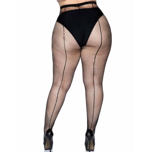 LEG AVENUE - MEDIAS EN RED NEGRO TALLA GRANDE - Imagen 4