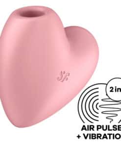 SATISFYER - CUTIE HEART ESTIMULADOR Y VIBRADOR ROSA