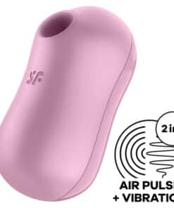 SATISFYER - COTTON CANDY ESTIMULADOR Y VIBRADOR LILA