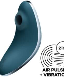 SATISFYER - VULVA LOVER 1 ESTIMULADOR Y VIBRADOR AZUL