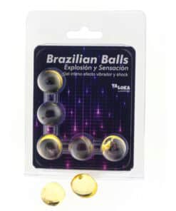 TALOKA - BRAZILIAN BALLS GEL EXCITANTE EFECTO VIBRACIÓN Y SHOCK 5 BOLAS