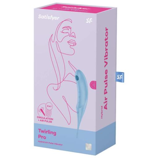 SATISFYER - TWIRLING PRO ESTIMULADOR Y VIBRADOR AZUL - Imagen 4