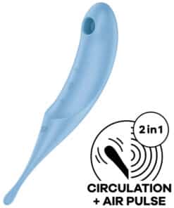SATISFYER - TWIRLING PRO ESTIMULADOR Y VIBRADOR AZUL