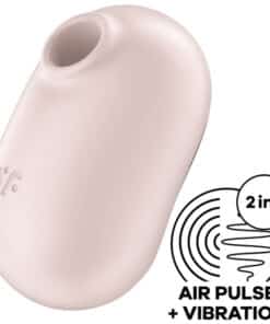 SATISFYER - PRO TO GO 2 ESTIMULADOR Y VIBRADOR DOBLE BEIGE