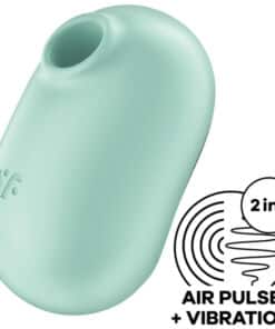 SATISFYER - PRO TO GO 2 ESTIMULADOR Y VIBRADOR DOBLE VERDE