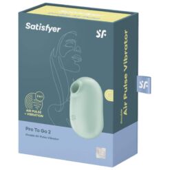SATISFYER - PRO TO GO 2 ESTIMULADOR Y VIBRADOR DOBLE VERDE - piKanteo | Despierta tu lado más piKante