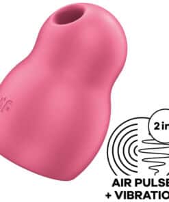 SATISFYER - PRO TO GO 1 ESTIMULADOR Y VIBRADOR DOBLE ROJO