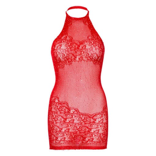 LEG AVENUE - MINI VESTIDO CON PEDRERÍA TALLA ÚNICA - ROJO - Imagen 3