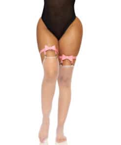 LEG AVENUE - LIGUERO ALTO DE CUERO VEGANO TALLA ÚNICA - ROSA
