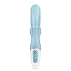 SATISFYER - LOVE ME VIBRADOR RABBIT AZUL - piKanteo | Despierta tu lado más piKante