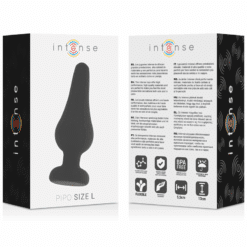INTENSE - ANAL PLUG PIPO L SILICONE NEGRO 13 CM - piKanteo | Despierta tu lado más piKante