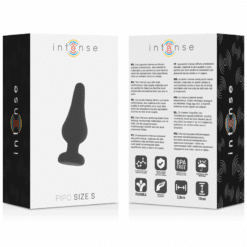 INTENSE - ANAL PLUG PIPO S SILICONE NEGRO 9.8 CM - piKanteo | Despierta tu lado más piKante