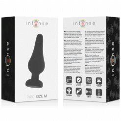 INTENSE - ANAL PLUG PIPO M SILICONE NEGRO 11 CM - piKanteo | Despierta tu lado más piKante