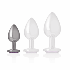 INTENSE - PLUG ANAL METAL ALUMINIO CON CRISTAL VIOLETA TALLA S - piKanteo | Despierta tu lado más piKante