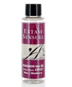 EXTASE SENSUAL - ACEITE MASAJE EFECTO CALOR CON FEROMONAS MORA 100 ML