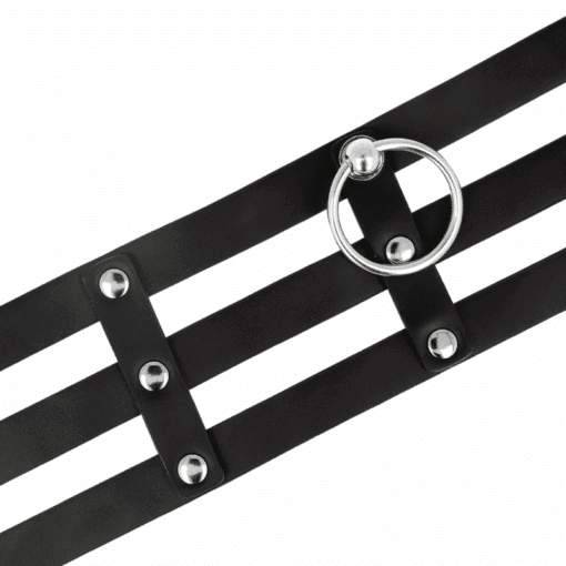 COQUETTE CHIC DESIRE - CHOKER CUERO VEGANO ESTILO FETISH - Imagen 5