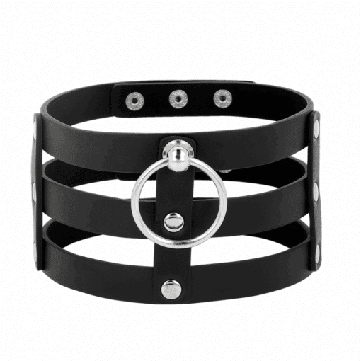 COQUETTE CHIC DESIRE - CHOKER CUERO VEGANO ESTILO FETISH - Imagen 4