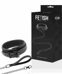 FETISH SUBMISSIVE - COLLAR CON CADENA CON FORRO DE NEOPRENO