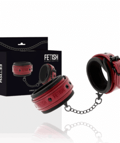 FETISH SUBMISSIVE DARK ROOM -  ESPOSAS TOBILLOS CUERO VEGANO CON FORRO DE NEOPRENO