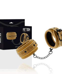 FETISH SUBMISSIVE ORIGEN - ESPOSAS TOBILLOS CUERO VEGANO CON FORRO DE NEOPRENO