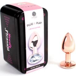 SECRETPLAY - METAL BUTT PLUG ORO ROSA TALLA S 7 CM - piKanteo | Despierta tu lado más piKante