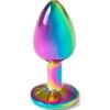 SECRETPLAY - METAL BUTT PLUG MULTICOLOR TALLA S 7 CM - piKanteo | Despierta tu lado más piKante