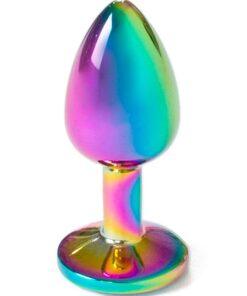 SECRETPLAY - METAL BUTT PLUG MULTICOLOR TALLA S 7 CM
