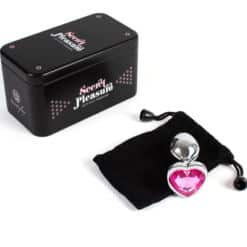 SECRETPLAY - METAL BUTT PLUG CORAZÓN FUCSIA TALLA S 7 CM - piKanteo | Despierta tu lado más piKante