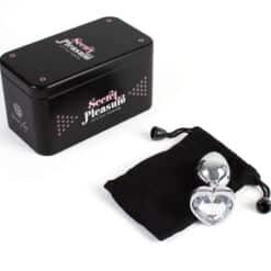 SECRETPLAY - METAL BUTT PLUG CORAZÓN TRANSPARENTE TALLA S 7 CM - piKanteo | Despierta tu lado más piKante